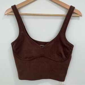 NWT Commense Brown Cropped Top M